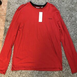 Calvin Klein Men's Long Sleeve Red Shirt, Size XL, New